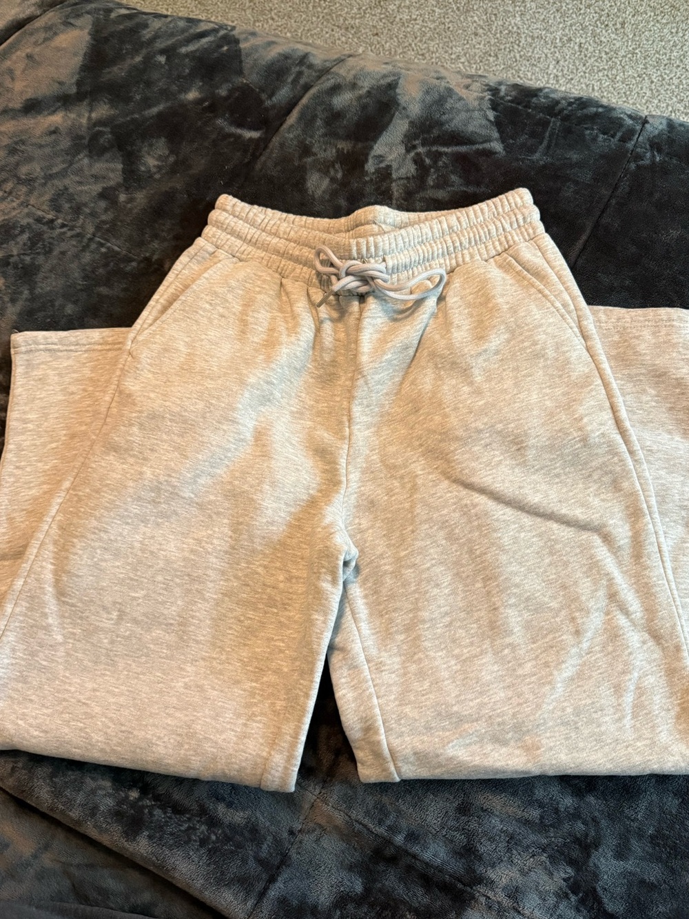 High waisted Gray Drawstring Sweatpants